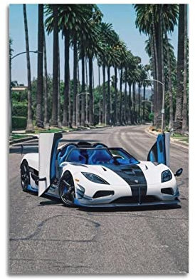 HALOUB Hyper Auto-Poster für Koenigsegg Agera RS1 Sportauto, dekoratives Gemälde, Leinwand, Wand- und Kunstbild, Dekoration für Familienschlafzimmer, 30 x 45 cm