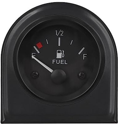 Indicador de nivel de combustible de 52 mm Indicador de combustible de automóvil universal Medidor de tanque con sensor E-1/2-F Rango de medición, 12 V Universal para automóvil/SUV