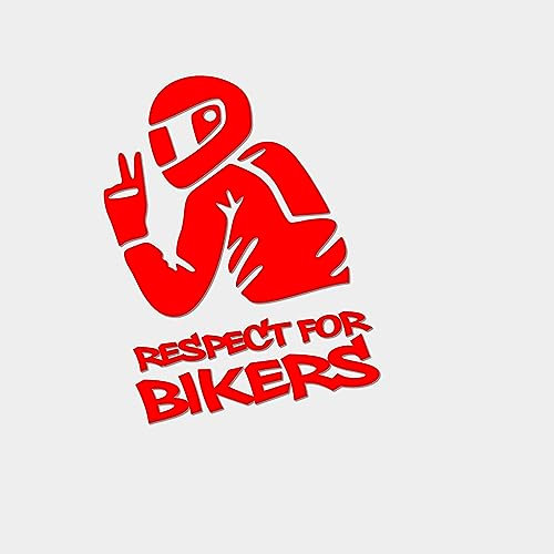 Respect for Bikers | Accessori per motociclisti, motociclisti, motociclisti, accessori invernali per motociclisti, gadget tuning, adesivi per auto, quad, moto, sport Edition (rosso lucido)