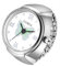 JewelryWe Ringuhr Fingeruhr Elastisch Schmetterling - Damen Analog Quarz Fingerringuhr Ring Uhr Uhrenring mit Grün Schmetterling Römischen Ziffern Zifferblatt und Silber Legierung Elastisch Band