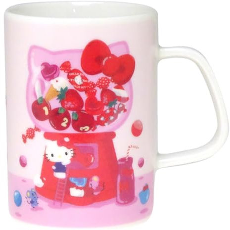 金正陶器(Kaneshotouki) Sanrio 310132 Mug Hello Kitty 50e anniversaire 230 ml Passe au micro-ondes et au lave-vaisselle Rose Fabriqué au Japon