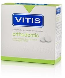 Pastillas desincrustantes para limpieza de ortodoncias removibles y protesis VITIS Orthodontic (1 caja 32 comprimidos)