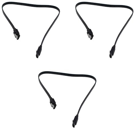 TAODAN 3 conectores redondos de cable SATA de 6 GB, cable SATA HDD, cable de alimentación de 40 cm para conexión de placa base y controlador de host