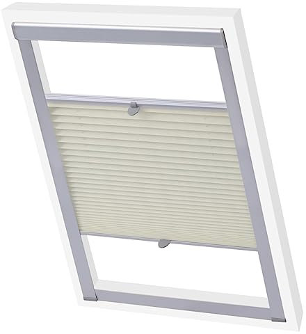 Home & Garden Decor Fensterbehandlungen, Fensterrollos & Schatten, Plissee-Rollo, cremefarben MK08