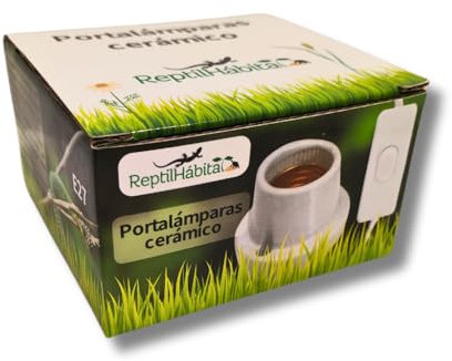 ReptilHábitat - Douille compacte en céramique E27 pour lampes de terrarium de reptiles
