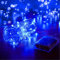 Ariceleo 1 confezione da 5 m di luci a batteria con timer, blu con modalità scintillio sincronizzato, alimentazione a batteria, 50 LED, idea per Natale, camera da letto, feste, matrimoni