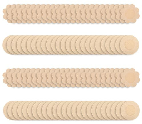 100 pièces de Protège-tétons Invisibles,Jetables Cache Tétons Nipple Cover Breast Petals Stickers, Cache Tetons Femme,Cache-Tétons,Autocollants jetables Respirants,Cache Teton Femme