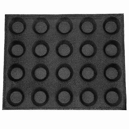 XIAOJUN Moule en Silicone Un 20 Trous Cake T Mini Pizza Modèle Round Bread Hamburger Moule Anti-adhésif pour Plaque de cuisson