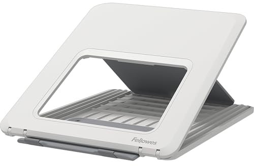 Fellowes Breyta Laptop-Ständer für Zuhause und Büro, 12 Höheneinstellungen, 35,6 cm (14 Zoll) Monitorgröße, Weiß