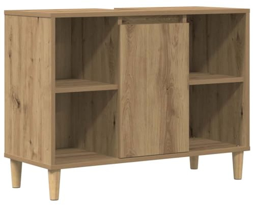 vidaXL Mobile da Bagno Rovere Artigianale 80x33x60cm Legno Multistrato
