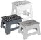 Tritthocker klappbar, Klapphocker faltbar 150 kg, 1 Stufe, rutschfest (Weiß, 31 x 22 x 39 cm)