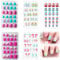 Asheyya 120 Pcs Fake Press Stick on Nails for Kids Girls Nails Art Decoration