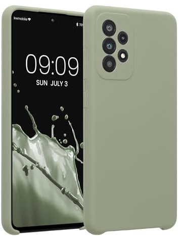 kwmobile Hülle kompatibel mit Samsung Galaxy A52 / A52 5G / A52s 5G - Hülle Silikon gummiert - Handyhülle - Handy Case in Graugrün