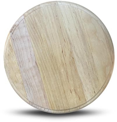 PARENCE.- Rundes Schneidebrett aus Holz - Schneideständer, Käse, Brot, Aufschnitt - 23cm Durchmesser, Holz, Boisé