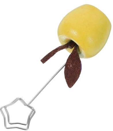 EXCEART Apple Message Ordner büro dekoration Kartenhalterständer Memo-Clip Notenhalter Briefbeschwerer für Schreibtischfrauen notizpapierklemme Apfeldekor Fotoklemme Fotoclip Holz Yellow