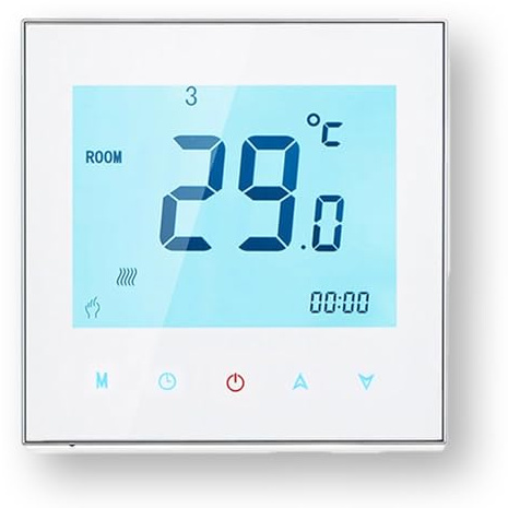 MelkiSmart WLAN-Thermostat, Serie 1000, programmierbarer Touchscreen, für Heizung oder Klimaanlage, Fernbedienung, kompatibel mit Alexa, Google Home, IFTTT