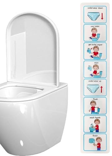 Potty Training Visual Aid, Toilet Training Sticker Chart, Special Education Classroom Routine Chart, Teach Kids to Use Toilet, Visual Timetable Chart Sticker for Autistic Children