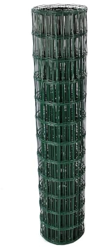 Actiaspet PVC Coated Steel Wire Mesh Fencing 120cm x 25m Garden Galvanised Fence Green