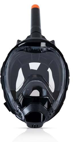 Two Bare Feet Full Face Snorkel Mask – Anti-Fog 180° View Snorkelling Mask with Detachable Camera Mount – Comfortable, Leak-Proof Design for Adults
