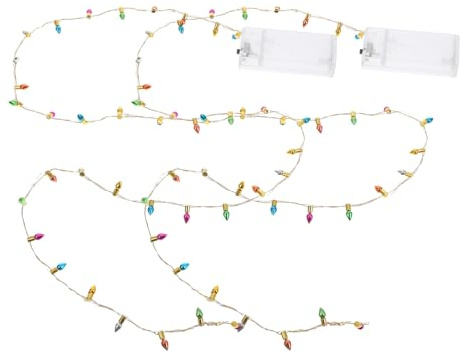 VANZACK 2stücke Miniatur-Lichterkette für Puppenhäuser Winzige Led-Kette Mini-kugellichterkette zur Möbeldekoration Bastellichter für Modellbau Künstliche Lichterkette Miniaturbeleuchtung