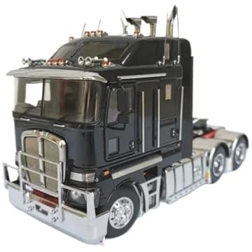 JIAYUNEU 1:32 für Kenworth K200 Prime Mover Traction Legierung Transporter Fahrzeug LKW Modell Metall Büro Zimmerdeko(Black)