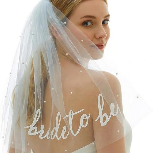 Vesavifaka Hen Party Accessories Bride to Be Vail, Bride to Be Decorations, Hen Do Accessories for Wedding Bridal Shower Bachelorette Party Decoration, Engagement Gifts for Bride