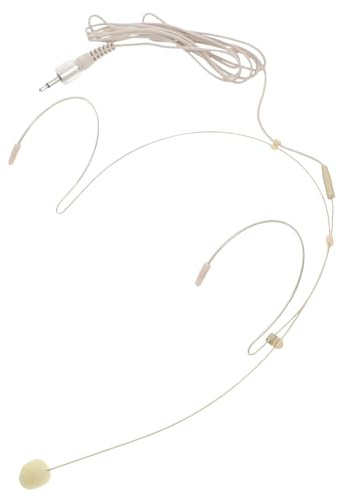 Toddmomy Headset Microphone Condenser Mic Beige Wired for Teaching Lectures | Headworn Wired Microphone, Stable Head-mounted Design and Foldable Build, Back to School Graduation Festival