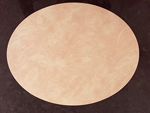 1 Lind in pelle Set Tovagliette Sottopiatti TavoloPiazza Set | ovale L NUPO | Peach 35 x 46 cm