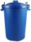 Easy Shopping 85 Litre 85L Extra Large Colour Plastic Dustbin Garden Bin Clip on Locking Lid Heavy Duty for Rubbish Recycle Waste Animal Feed Storage Unit (2, Blue)