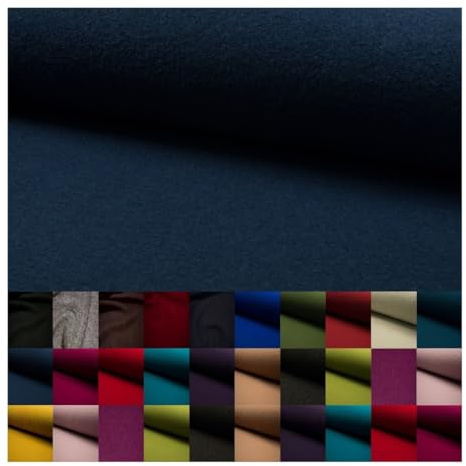 Fabrics-City Petrolblau schurwolle walkloden doubleface Mantelstoffe zum nähen Wintermäntel Wollwalk Stoffe für Damen Herren Kinder Warm Wetterfest Robustes Material, 5048