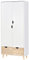 HOMCOM 2-Door Clothes Wardrobe w/Rail Shelf 2 Drawers Wood Feet Elegant Home Storage Organisation Furniture Dresses Coats Blankets Shoes White