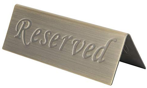 Reserviert Schild Tischschild Reserviert Reservierte Tischschilder Schild Tischzelt Schild Edelstahl Hergestellt für Restaurant Bar Pub