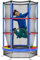 HOMCOM 4.6FT Kids Trampoline for Toddlers Outdoor Indoor w/Enclosure Net, Steel Frame, for Ages 3-6 Years - Multicoloured