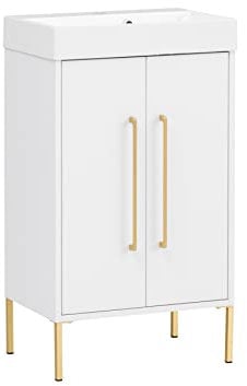 Schildmeyer Gloria Waschtisch 150458 weiß/Gold, 50 x 36 x 89,3 cm
