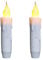 CVHOMEDECO. Flickering Taper Candles LED Drip Flameless Candles, Battery Operated with Timer, White, 4.75 Inch, Set of 2