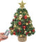 Yorbay Mini Weihnachtsbaum mit 20 warmweiß LEDs 8 Licht Modi, Tannenbaum mit Stern-Baumspitze und Deko Batterie betrieben, für Weihnachten, Advent, ca. 40cm(Mehrweg),Mit Fernbedienung