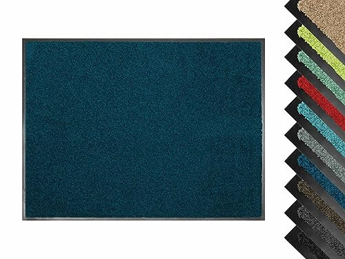 Primaflor Fußmatte - Sydney, Blau, 120x180cm, Verschiedene Größen und Farben, rutschfeste Schmutzfang-Matte, Robuster Tür-Vorlger und Sauberlauf für den Eingang und Flur