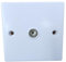 Inbrackets Tv Aerial Socket Faceplate Female Coxial Socket for TV Aerial Single Gang