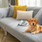 Sofaschoner rutschfest L Form Ecksofa Sofa Überzug Sofadecke Samt Sofabezug 3 2 1 4 sitzer Sofahusse für Sofas aus Mikrofaser Ledersofa (Grau-110x180cm)