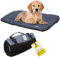 Wanderpfote Hundedecke für Unterwegs, 90 x 60cm – Waschbar, Orthopädisch, Wasserdicht – Hochwertiges Design – Hundedecke Outdoor, Hundematte Auto (Blau, Größe L)