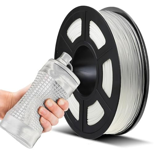 JAYO TPU Flexible Filament 1.75mm, 3D Drucker Filament TPU Härte 95A, Maßgenauigkeit +/- 0,02, 0.5KG/500G Spule, TPU Transparent