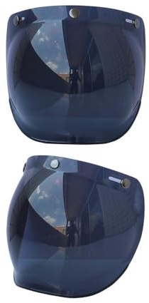 lvifloae MotorradBubbleVisier, 3 snap Visier Windschutzscheibenlinse mit Klapphalterung FR 3-SnapHelme, Gelb, Tan, Dunkelbraun, Transparent, Mehrfarbig, Silber (Dark Tan)