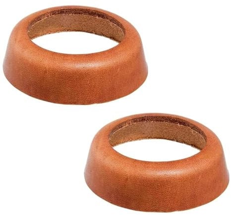 Kit 2 Pezzi Guarnizioni Pompa Maniglia Modello,Kit Guarnizioni Pompa Maniglia,Applicabile a 75 Maniglia Pompa a Pistone, Ricambio In Pelle Per Pompa Acqua Giardino(Marrone)