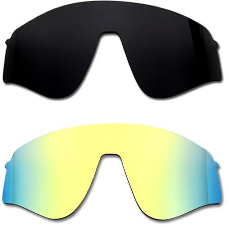 SOODASE Für Oakley Sutro Lite Sweep Sonnenbrille Schwarz/Gold 2 Paar Polarisiert Ersatzlinsen