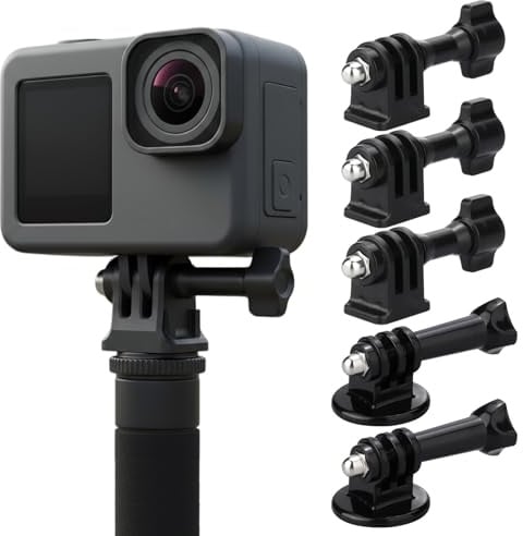 Astralong Stativ Adapter, Action Kamera Adapter 6 Pack, 1/4 Zoll Schraubenadapter Passt Zu Stativ Selfie-Stick Monopod für Sportkameras