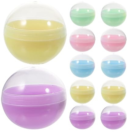 Toddmomy 120 Leere Runde Kunststoff Kapseln 1.26 Zoll – Durchsichtige Kaugummiautomat Kapseln Zum Befüllen Für Partygeschenke Spielzeugautomaten Und Kinderveranstaltungen in Macaron Farben