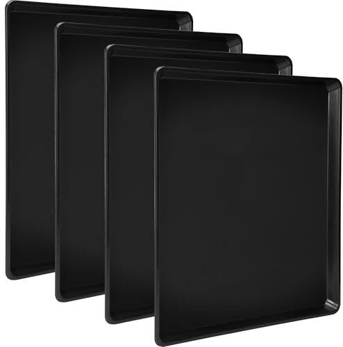 aleawol Extra Large Oil Drip Tray, 55x58x3cm Under-Car Oil Catcher Tray | 4pcs Large Auto Oil Change Drain Pan, Crate Replacement Pan for Dog Rabbit Cat, Fluid Catch Pots for Garden Garage Greenhouse