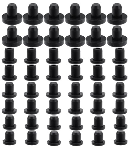 LC LICTOP 48 Pcs Silicone Stopper, 4 Sizes Round Holes Plug, T Shaped Soft Solid Flexible Plant Pot Drain Hole Plugs Cover (6.3/6.5/6.8/7 mm)