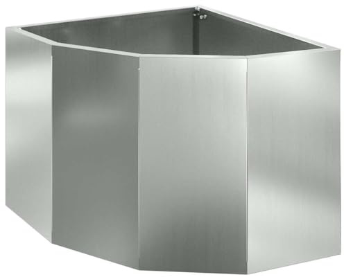 vidaXL Eckpflanzer Silber 45 x 45 x 35 cm Verzinkter Stahl
