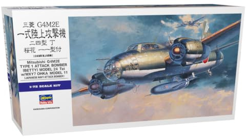 Hasegawa HAS E20 - Mits. G4M2E T.1 (Betty) Model 24 with MXYZ Ohka Model 11 IJN, Militär, Grün